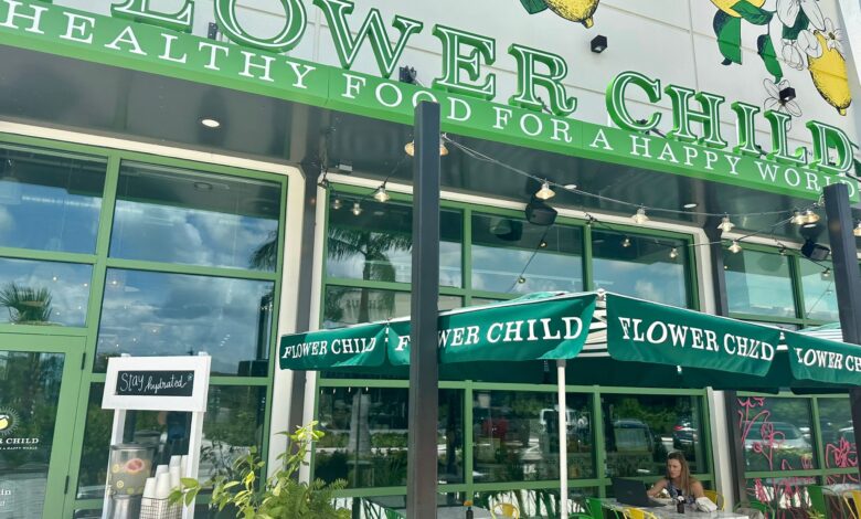 Flower Child Waterside, Flower Child Lakewood Ranch, Waterside Place restaurants, healthy restaurants Sarasota, kombucha lemonade Flower Child, chicken enchiladas Lakewood Ranch, steak kale sesame noodles, lunch date Lakewood Ranch, new restaurants Lakewood Ranch 2025