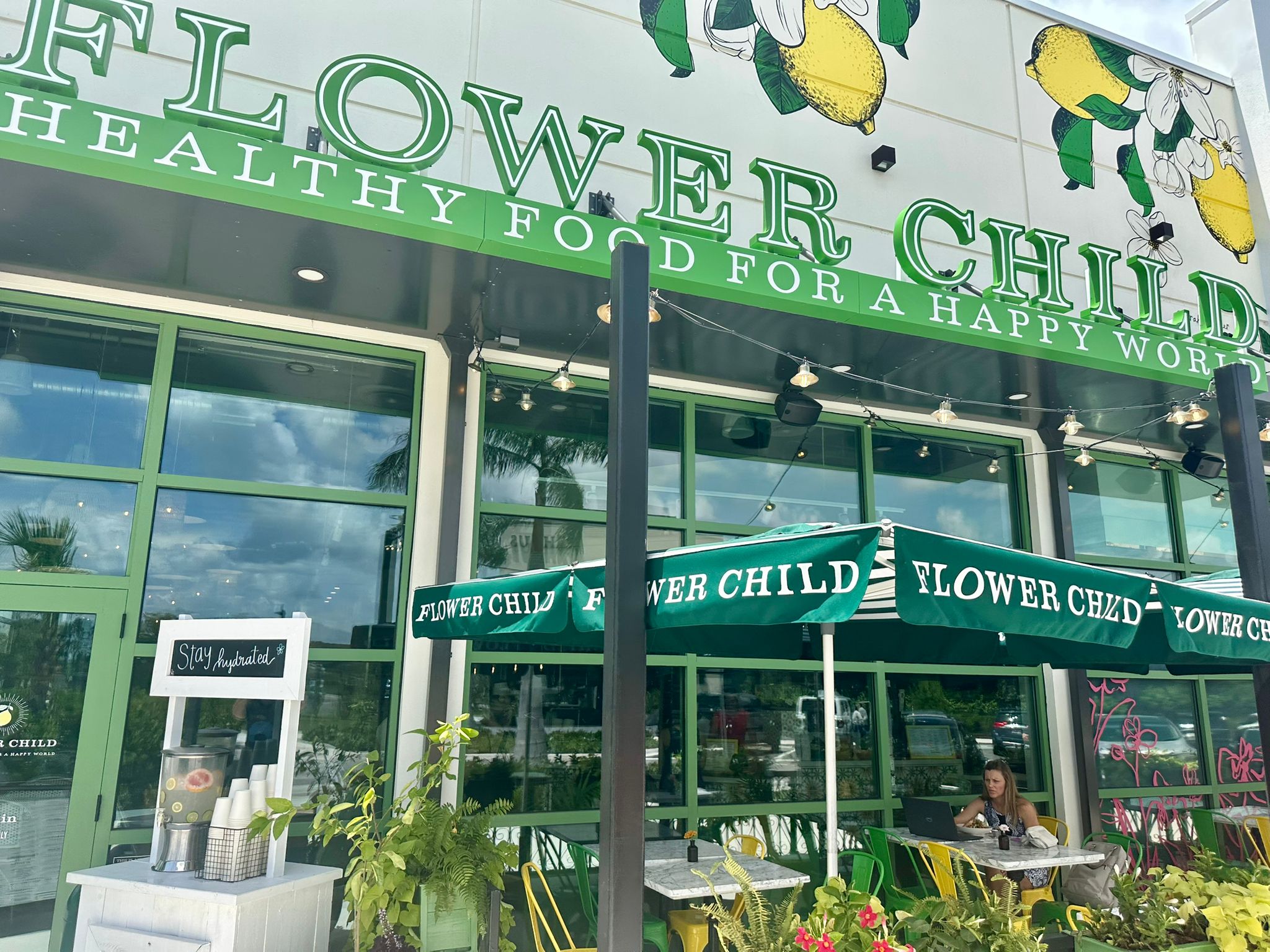 Flower Child Waterside, Flower Child Lakewood Ranch, Waterside Place restaurants, healthy restaurants Sarasota, kombucha lemonade Flower Child, chicken enchiladas Lakewood Ranch, steak kale sesame noodles, lunch date Lakewood Ranch, new restaurants Lakewood Ranch 2025
