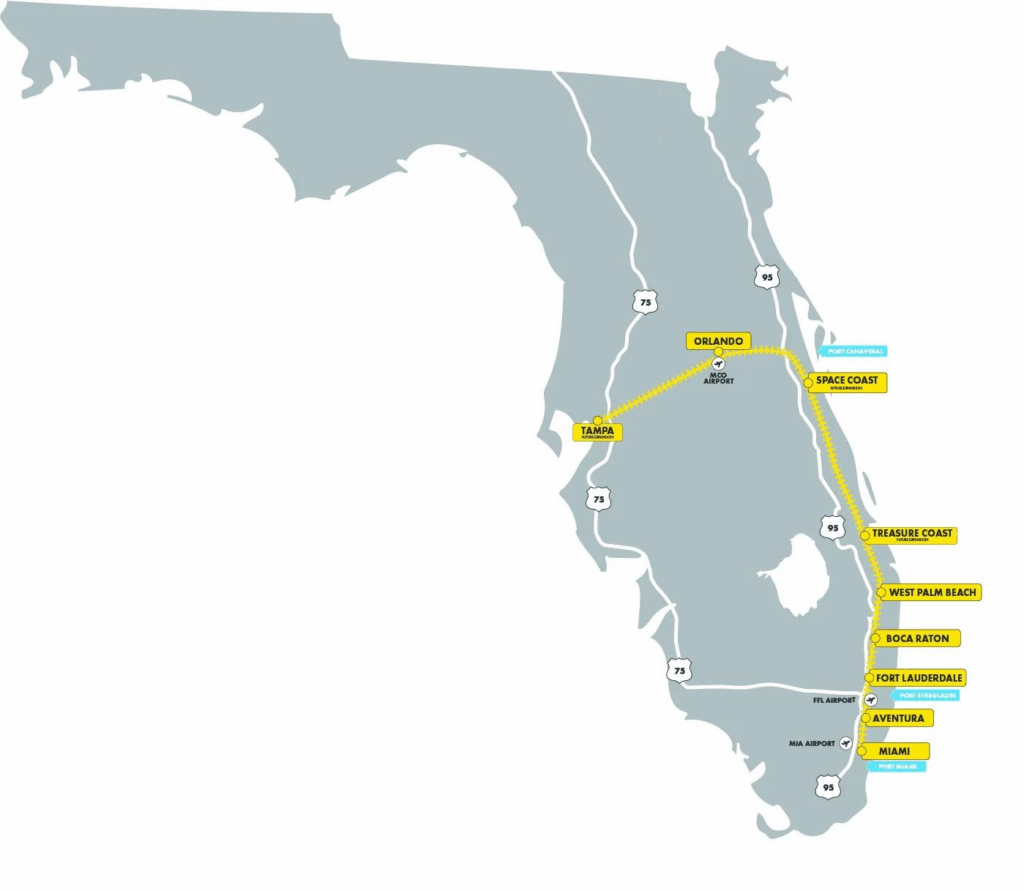 Brightline Tampa expansion, Orlando to Tampa rail, high-speed rail Florida, Brightline green bond, Tampa Union Station, Ybor City station, Channelside rail, FDFC call July 17, Tampa transit future