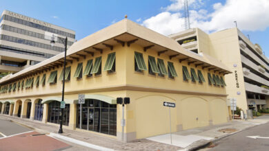 Bradenton redevelopment, Manatee County ITN 25-001, downtown grocery, Manatee Avenue West, parking garage Bradenton, mixed-use development