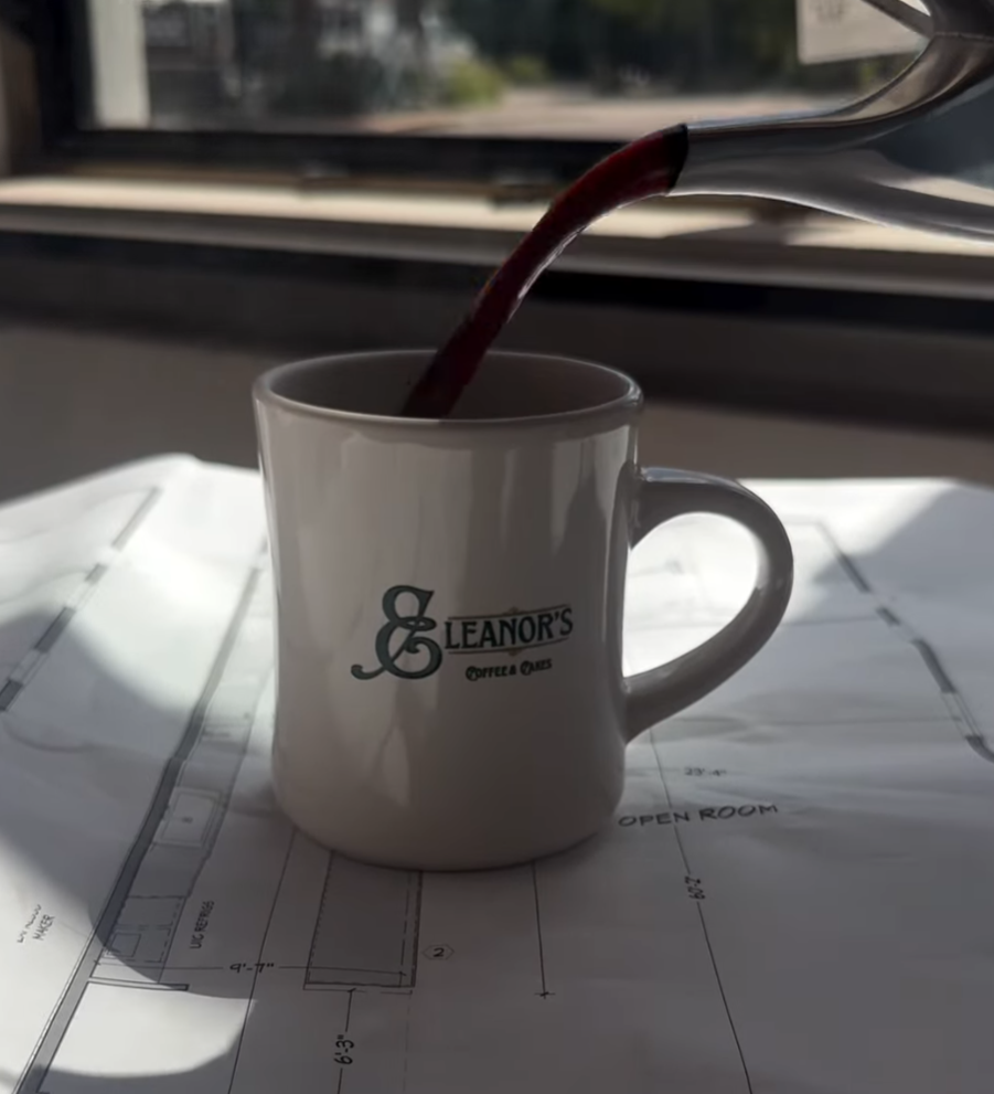 Eleanor’s Coffee and Cakes Palmetto, new coffee shop Palmetto FL, Main Street Palmetto café, Palmetto bakery and coffee, Ella Scarberry pastry chef, Palmetto coffee and cakes, Manatee County coffee shops, Palmetto café quiet room, homemade baked goods Palmetto, new business opening Palmetto 2025