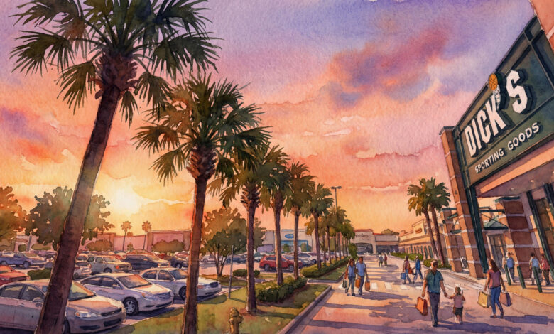 International Speedway Square, Daytona Beach retail real estate, International Speedway Boulevard shopping center, Daytona Beach commercial real estate, Florida retail investment, DLC Management Corp acquisition, Daytona Beach shopping center sale, Volusia County retail market, Florida secondary market retail, Daytona International Speedway retail corridor, Florida CRE news, retail real estate Florida