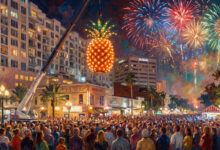 Sarasota Pineapple Drop, Sarasota New Year’s Eve, Downtown Sarasota New Year’s Eve, Pineapple Drop Sarasota 2025, Sarasota fireworks New Year’s Eve, Sarasota NYE events, Sarasota block party New Year’s Eve, Selby Five Points Park events, Sarasota holiday events, things to do New Year’s Eve Sarasota, Sarasota family friendly New Year’s Eve, Sarasota midnight fireworks