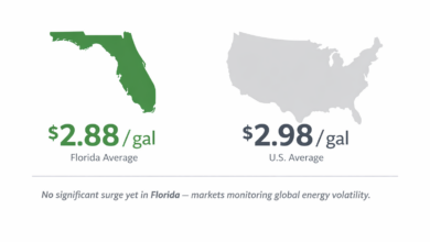 florida gas prices, gas prices florida today, southeast gas prices, will gas prices rise in florida, energy volatility, middle east oil impact, gas price forecast florida