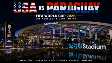 USA World Cup 2026 schedule, USMNT Paraguay kickoff, SoFi Stadium World Cup 2026, FOX World Cup 2026